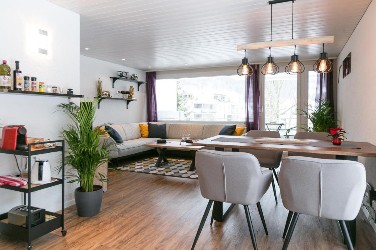 Spirit Apartments - Balkon - Bergsicht - Parkplatz Енгельберг Екстер'єр фото